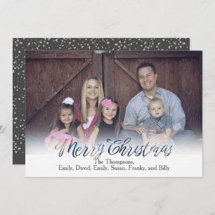 Feliz Navidad Clásica de caligrafía transparente