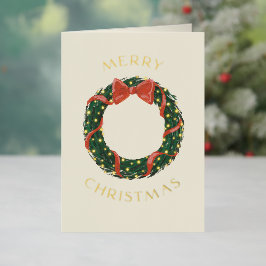 Feliz Navidad Clásico Wreath Gold