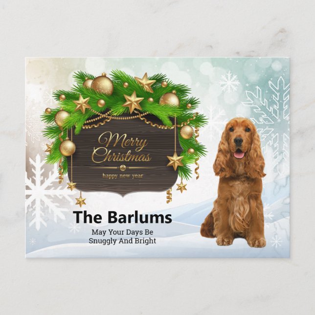 Feliz Navidad Cocker Spaniel (Anverso)