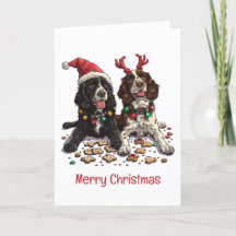 Feliz Navidad Cocker Spaniel Dogs