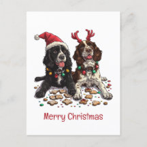 Feliz Navidad Cocker Spaniel Dogs