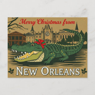Feliz Navidad Cocodrilo de Nueva Orleans