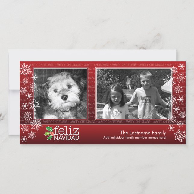 Feliz Navidad - collage de 2 fotos (Anverso)