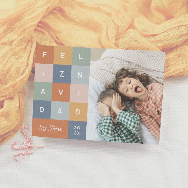 Feliz Navidad | Colorida postal y moderna con foto (Subido por el creador)