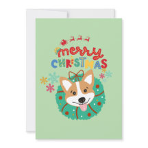 Feliz Navidad Colorido Perro Huskie Alegre 