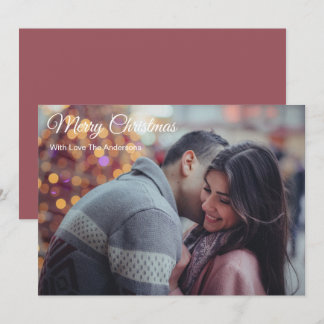 Feliz Navidad con Amor Foto Romántica de Familia