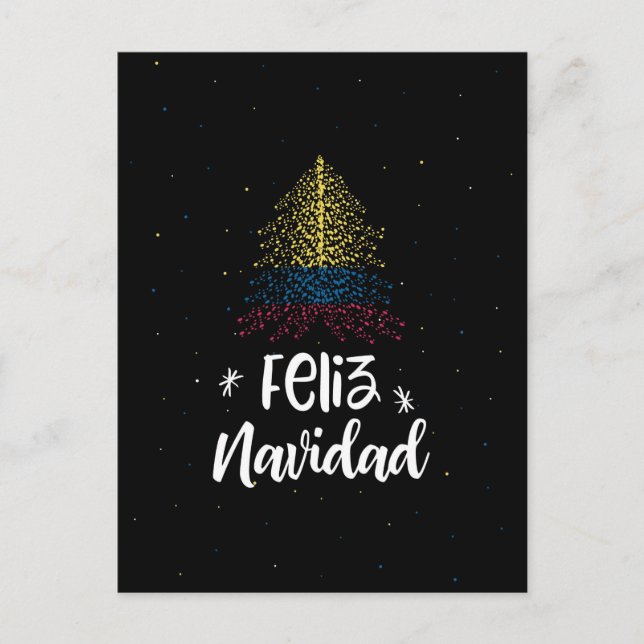 Feliz Navidad con bandera de Columbia (Anverso)