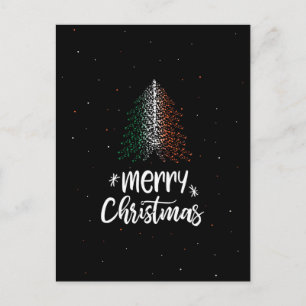 Feliz Navidad con bandera de Irlanda