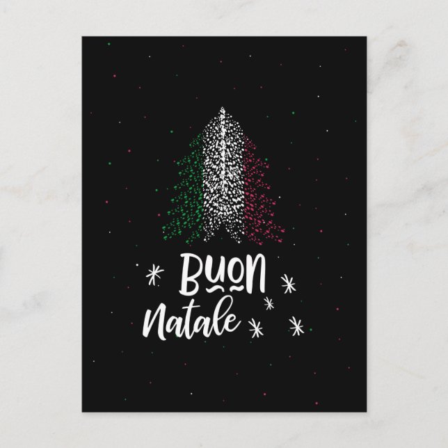 Feliz Navidad con bandera de Italia (Anverso)