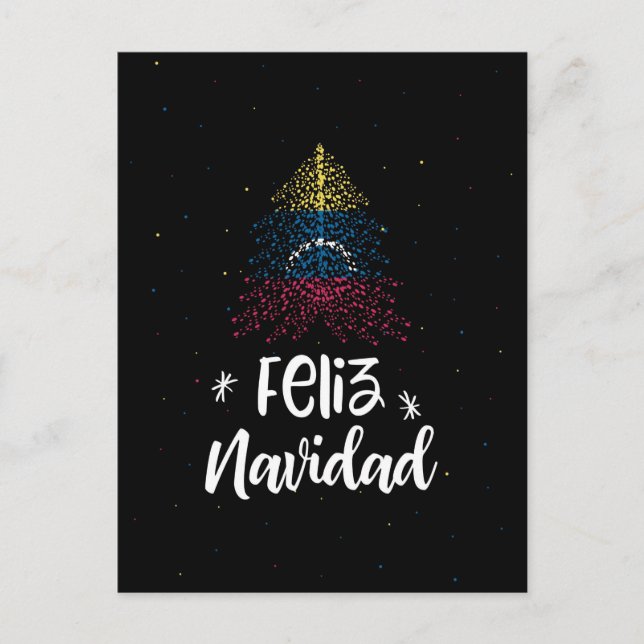 Feliz Navidad con bandera de Venezuela (Anverso)