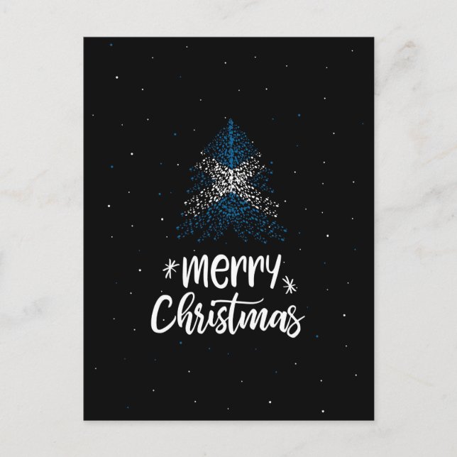 Feliz Navidad con bandera escocesa (Anverso)