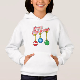 Feliz Navidad con bolas colgadas
