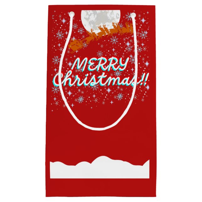 Feliz Navidad con bolsas de regalo de Santa Claus (Anverso)