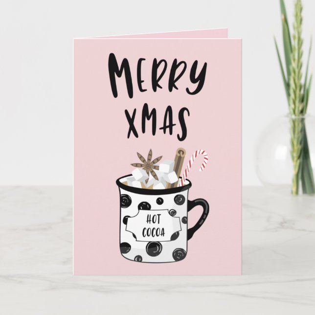 Feliz Navidad con cacao caliente (Anverso)