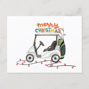 Feliz Navidad con carrito de bolsos de golf para g