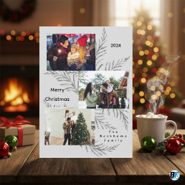 Feliz Navidad con Collage de fotos familiar