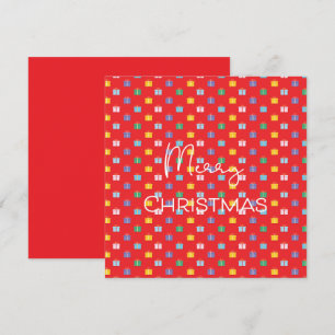 Feliz Navidad con el presente rojo moderno
