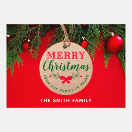 Feliz Navidad con etiqueta Kraft