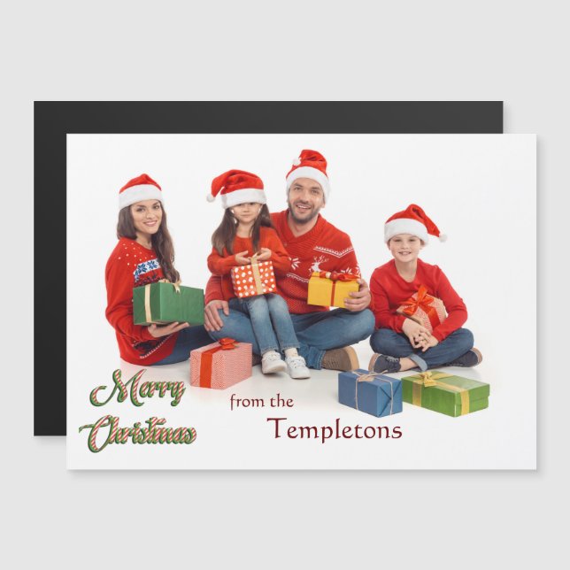 Feliz Navidad con foto familiar (Anverso/Reverso)