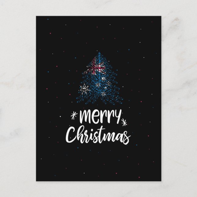 Feliz Navidad con la bandera de Australia (Anverso)