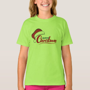 Feliz Navidad con la camiseta de Santa Hat