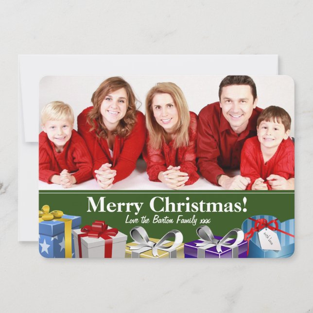 Feliz Navidad con la foto del Personalizado actual (Anverso)