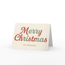 Feliz Navidad con letra script retro moderna