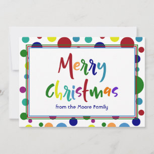 Feliz Navidad con letras y puntos multicolores 3