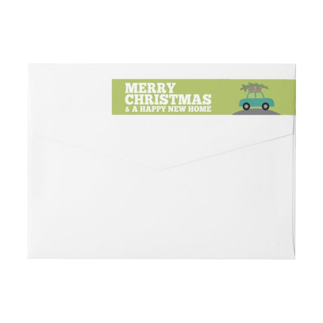Feliz Navidad con nueva dirección de hogar mudándo (Reverso)