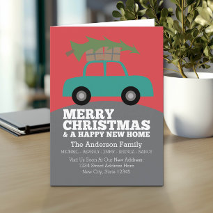 Feliz Navidad con nueva dirección de hogar mudanza