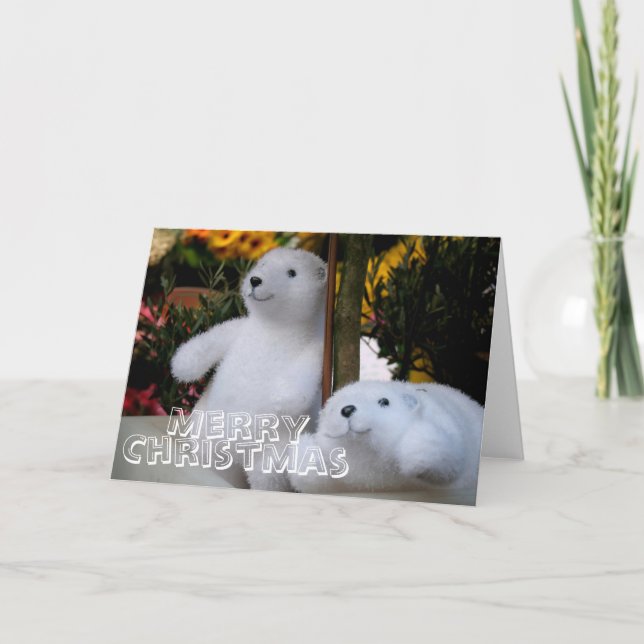 Feliz Navidad con osos de peluche - Saludos (Anverso)