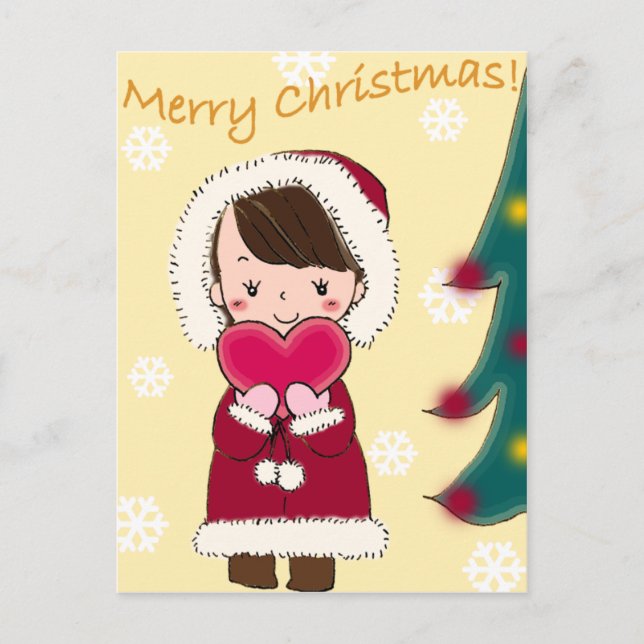 Feliz Navidad con postal de amor (Anverso)