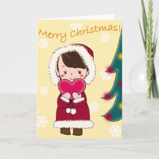 Feliz Navidad con tarjeta de bienvenida de amor
