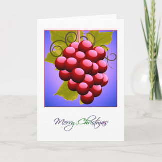 Feliz Navidad con tarjeta de uvas