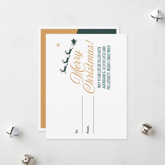 Feliz Navidad con tarjeta de vacaciones (Anverso/Reverso In Situ)
