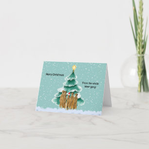 Feliz Navidad con tarjeta familiar