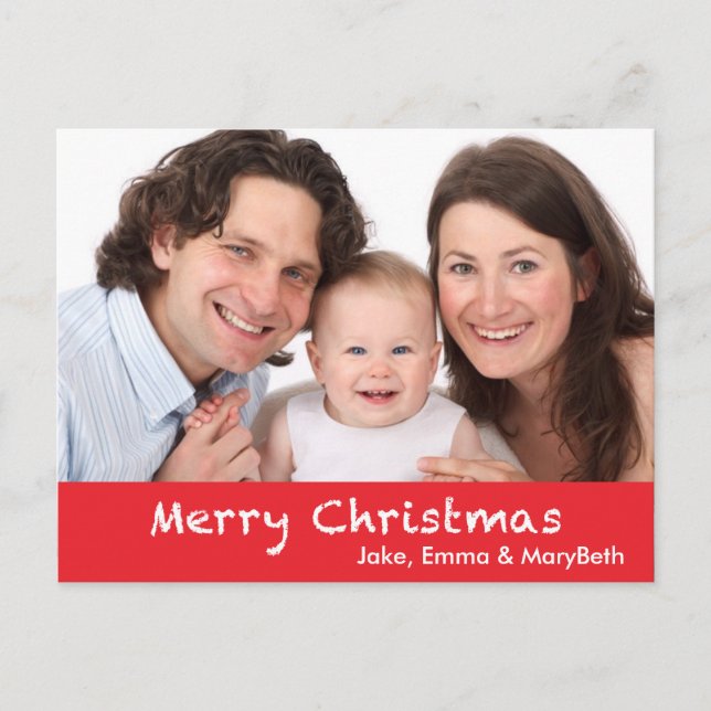 Feliz Navidad con texto y foto (Anverso)