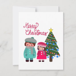 Feliz Navidad con una pareja Chibi