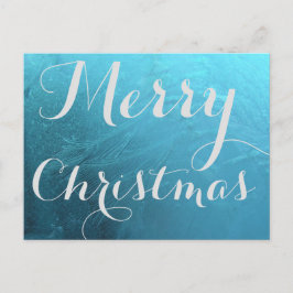 Feliz Navidad Congelada Tipografía Azul helada