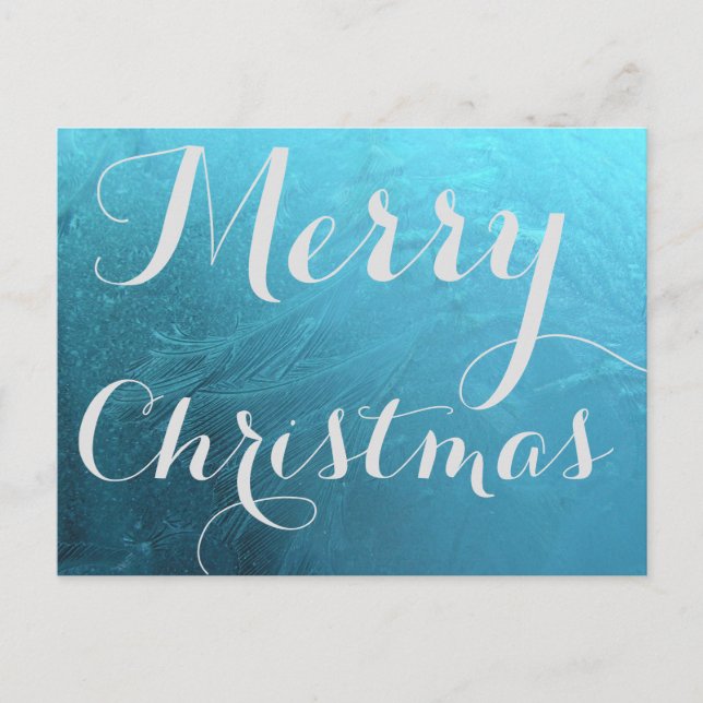 Feliz Navidad Congelada Tipografía Azul helada (Anverso)