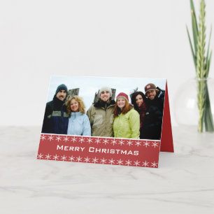 Feliz Navidad Copos de nieve con tu foto familiar