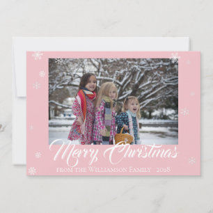 Feliz Navidad Copos de Nieve Tarjeta de Foto de Va