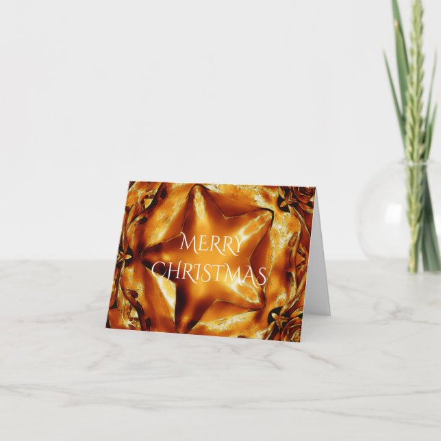 Feliz Navidad Copper Gold Shiny Star (Anverso)