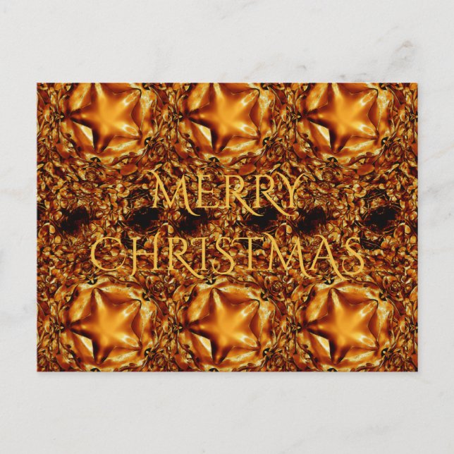 Feliz Navidad Copper Gold Shiny Star (Anverso)