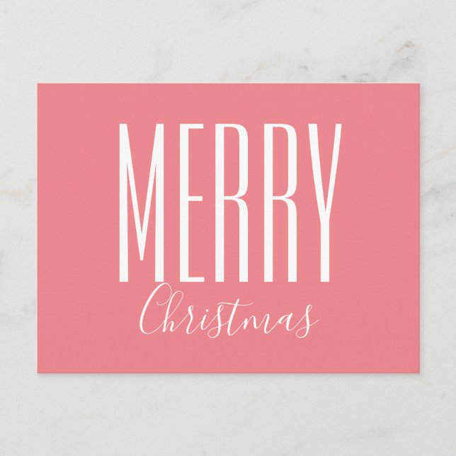 Feliz Navidad Coral Rosa (Anverso)