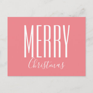Feliz Navidad Coral Rosa Moderno