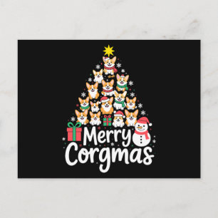 Feliz Navidad Corgi Perro Árbol Muñeco de Nieve