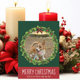 Feliz Navidad Corta de flores Personalizado Perro