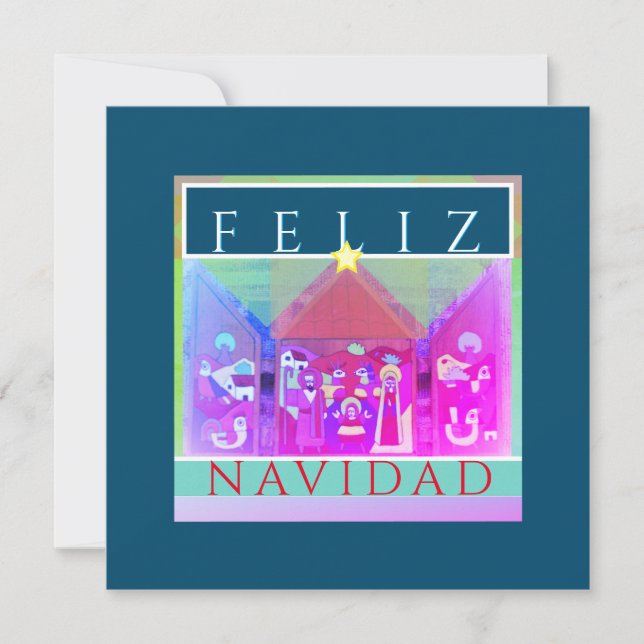 Feliz Navidad Creche Scene (Anverso)