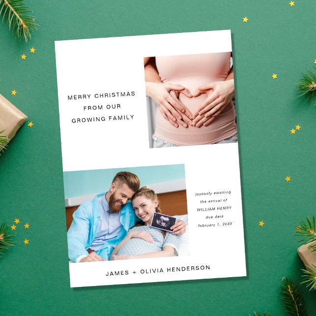 Feliz Navidad Creciendo la foto familiar (A beautiful & unique way to introduce family and friends to your growing family this holiday season)